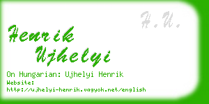 henrik ujhelyi business card